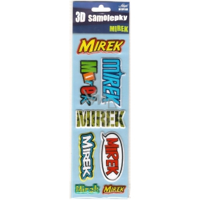 Nekupto 3D Stickers with the name Mirek 8 pieces