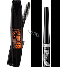 Rimmel London Scandaleyes Reloaded Mascara 003 Extreme Black 12 ml + Scandaleyes Bold Waterproof Eyeliner 001 Black 2.5 ml