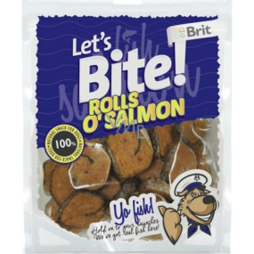 Brit Lets Bite Salmon rolls treat for dogs 400 g