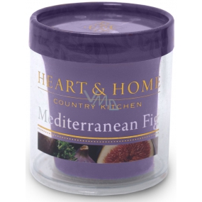 Heart & Home Mediterranean Fig Soy scented candle without packaging burns for up to 15 hours 53 g
