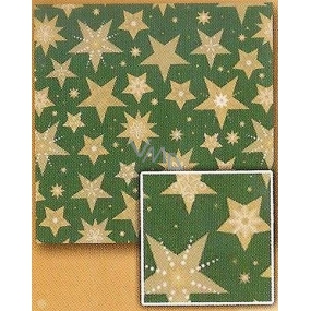 Nekupto Gift wrapping paper 70 x 200 cm Christmas Green, gold stars