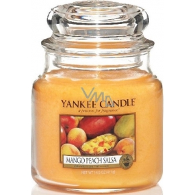 Yankee Candle Mango Peach Salsa - Mango and Peach Salsa Scented Candle Classic Medium Glass 411 g