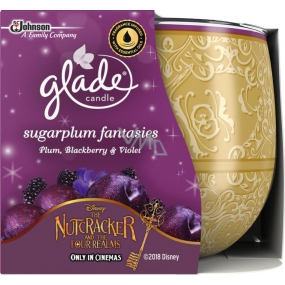 Glade Sweet Fantasies - Plums, blackberries and violets scented candle in glass, burning time up to 30 hours 120 g