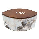 WoodWick Honey Tabac - Artisan honey tobacco scented candle with wooden wide wick and glass ship lid 453 g