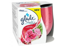 Glade by Brise Seductive peony and Cherry scented candle in glass, burning time up to 30 hours 120 g