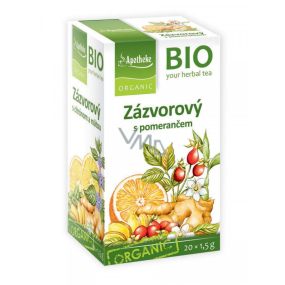 Apotheke Bio Ginger tea with orange helps digestion, breathing and well-being 20 x 1.5 g