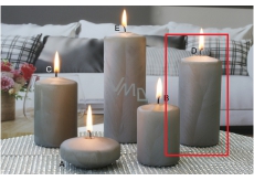 Lima Ice candle gray cylinder 60 x 120 mm 1 piece