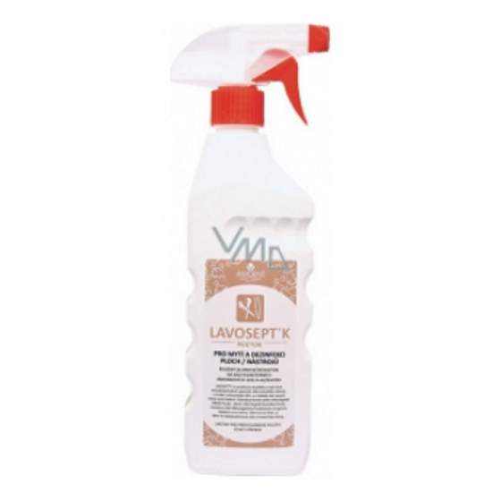 Lavosept K Lemon disinfection of surfaces and tools washing solution for professional use more than 75% alcohol 500 ml spray