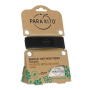 Parakito Repellent mosquito bracelet Colored black natural, refillable, waterproof, protection 24h / day - 15 days for refill + two refills
