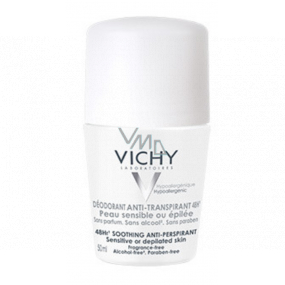 Vichy Soothing 48h deodorant antiperspirant roll-on for depilated skin for women 50 ml