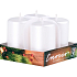 Emocio Perla white candle cylinder 38 x 60 mm 4 pieces