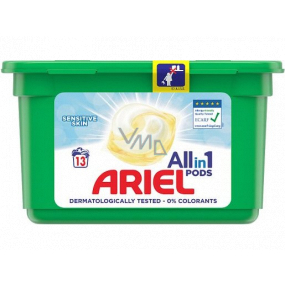 Ariel All in 1 Pods Sensitive Skin gel capsules for washing baby clothes and for sensitive skin 13 pieces 314.6 g