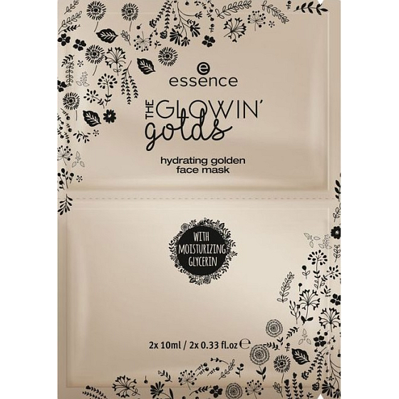 Essence The Glowin 'Golds Hydrating Golden Face Mask Moisturizing Face Mask 01 Golden State Of Mind 2 x 10 ml