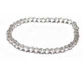 Crystal facet bracelet elastic natural stone, ball 4 mm / 16 - 17 cm, stone stones