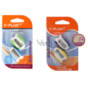 Y-Plus+ Speeder sharpener with rubber grip 38 x 24 mm 2 pieces different colours