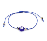 Blue eye bracelet string blue, adjustable size