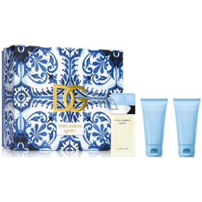 Dolce & Gabbana Light Blue eau de toilette 50 ml + shower gel 50 ml + body cream 50 ml, gift set for women