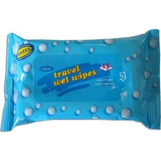 Nicol Travel Wet Wipes Ocean Fresh travel wet wipes 15 pieces