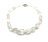 Crystal necklace natural stone large pieces 50 cm, stone stones
