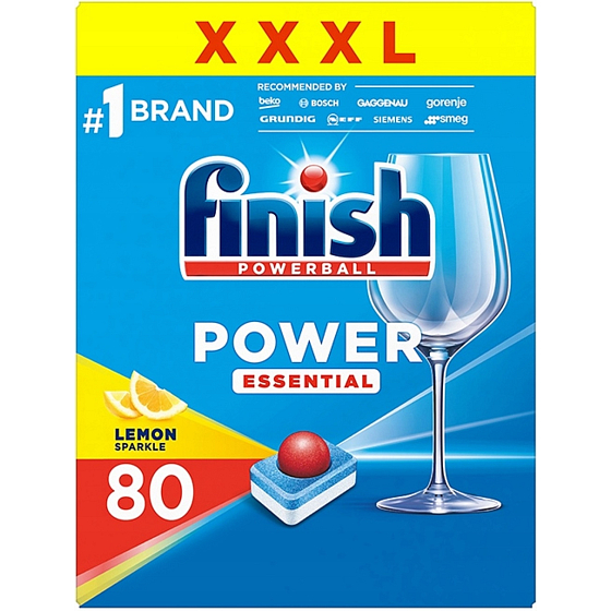 Finish Power Essential Lemon Sparkle dishwasher tablets 80 pcs