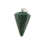 Chalcedony pendulum natural stone 2,2 cm,, stone of love and joy