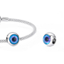 Charm Sterling silver 925 Eye, bead on bracelet symbol