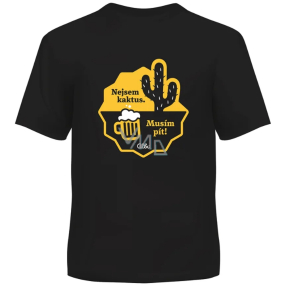 Albi Humorous T-shirt I'm not a cactus, I have to drink black, men's size XL