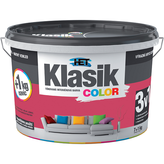 Het Klasik Color painting paint, 0897 burgundy, 7+1 kg