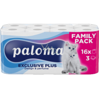 Paloma 3-ply Toilet Paper Exclusive Soft Decor, 16 Rolls
