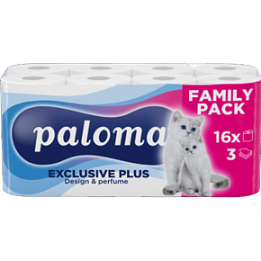 Paloma 3-ply Toilet Paper Exclusive Soft Decor, 16 Rolls