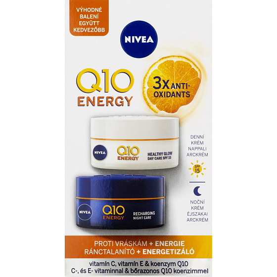 Nivea Q10 Energy Energizing Day and Night Cream Against Wrinkles 2x 50 ml