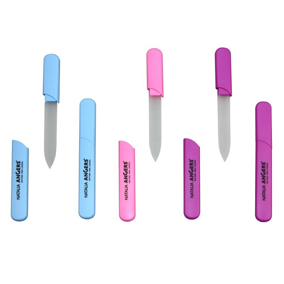 Natalia Angers Double-Sided Glass Nail File in Case 12.7cm NA015