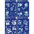 Glue-free window foil with pictures glowing in the dark, 30 x 20 cm