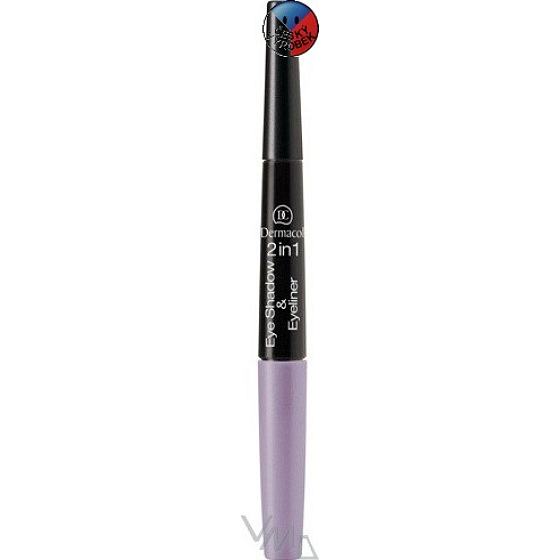 Dermacol Eye Shadow & Eye 2in1 eye shadows and eye pencil 02 purple, black 5 g