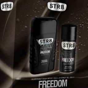 Str8 Freedom shower gel 250 ml + deodorant spray 150 ml, cosmetic set