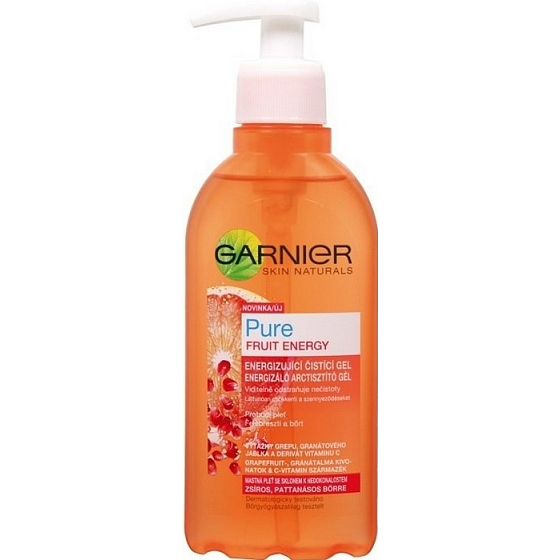 Garnier Skin Naturals Pure Fruit Energy energizing cleansing gel dispenser 200 ml