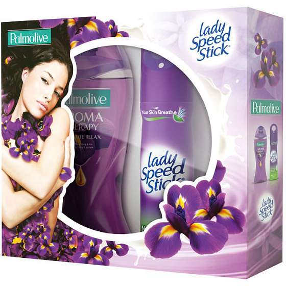 Palmolive Scent of flowers Absolute Relax shower gel 250 ml + antiperspirant spray 150 ml, cosmetic set