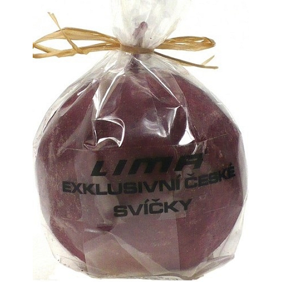Lima Marble Antitabac scented candle burgundy ball diameter 60 mm 1 piece
