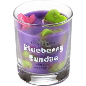 Bomb Cosmetics Blueberry - Blueberry Sundae Glass Candle Scented natural, handmade candle in glass burns for up to 35 hours