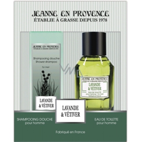 Jeanne en Provence Men Lavande & Vétiver eau de toilette 100 ml + 2in1 shampoo and shower gel 250 ml, gift set
