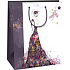 Ditipo Gift paper bag 26.4 x 13.6 x 32.7 cm white girl in a long dress