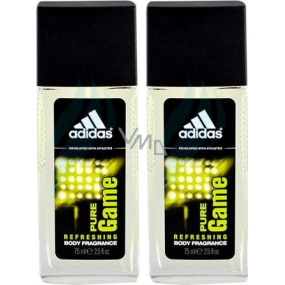 Adidas Pure Game perfumed deodorant glass for men 2 x 75 ml, duopack