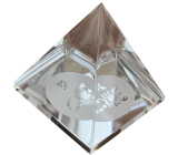 Crystal Glass Pyramid Clear, Scorpio Zodiac Sign