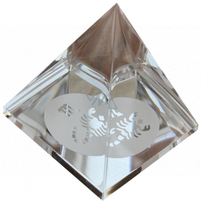 Glass Pyramid clear, Scorpio zodiac sign