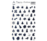 Arch Holographic Christmas decorative stickers various motifs blue