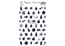 Arch Holographic Christmas decorative stickers various motifs blue