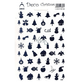 Arch Holographic Christmas decorative stickers various motifs blue