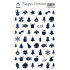 Arch Holographic Decorative Stickers Christmas Various Designs Blue