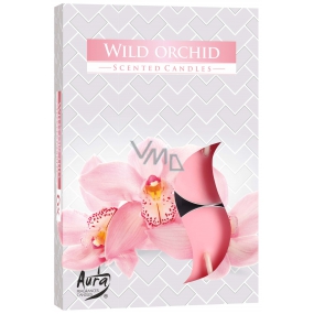 Bispol Aura Wild Orchid - Wild orchid fragrant tea candles 6 pieces