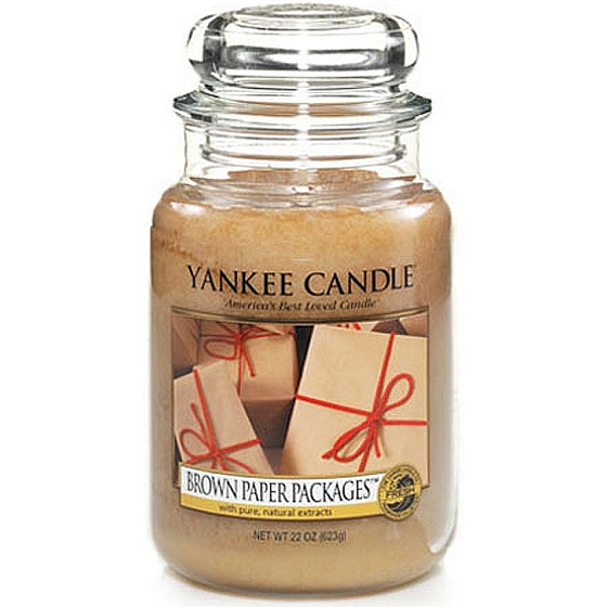 Yankee Candle Brown Paper Packages - Classic Brown Scented Candle Large Glass 623 g